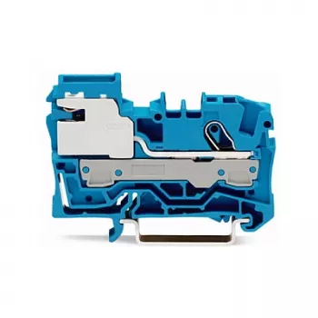WAGO 2006-7114 clemă de separare N pentru 1 conductor, 6 mm², Push-in CAGE CLAMP, albastru