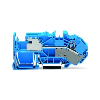 WAGO 2016-7714 1-Conductor N-Disconnect Terminal Block, 16 mm², Push-in CAGE CLAMP, Blue