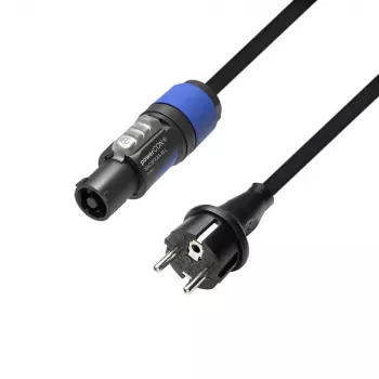 Adam Hall Cablu de alimentare CEE 7/7 la powerCON NAC3FCA tată, negru, 5 m