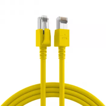 EFB Elektronik DCK1001GE.0,5 LED Patch Cable RJ45 Cat.6A S/FTP FRNC, Yellow