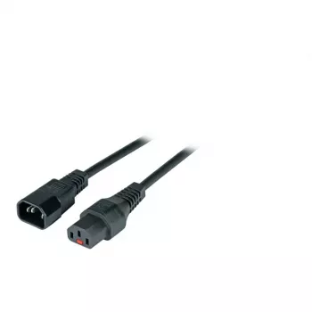 Cablu prelungitor de alimentare EFB-Elektronik IEC Lock C14 la C13, 2,0 m, negru (EK601SW.2)