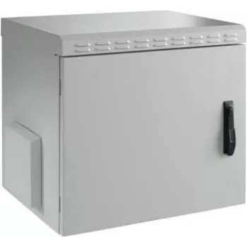EFB Electronics 19 inch Wall-Mount Enclosure IP55, 12U, Steel Door, Depth 600 mm, RAL 7035 Light Grey