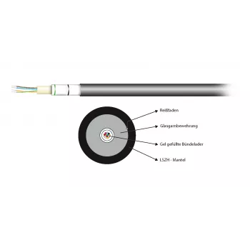 EFB Elektronik INFRALAN Fiber Optic Bulk Cable U-DQ(ZN)BH 50/125 µm OM2, 1750 N (54212.1L-CPR)