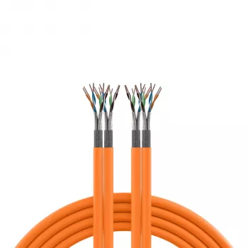 Cablu de rețea EFB Elektronik INFRALAN Cat.7 1000 AWG23 S/FTP 2x4P CPR Eca portocaliu 25 m