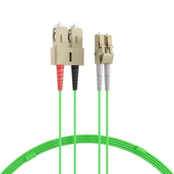 EFB Elektronik IPL-DR-LCUSCU-5-0500 Cablu patch fibră optică, OM5, LC-SC, 5 m, LSZH, verde lime