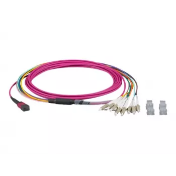 EFB-Elektronik Cablu patch matrice MTP-F/LC 8 fibre OM4, LSZH, violet erika, 10m