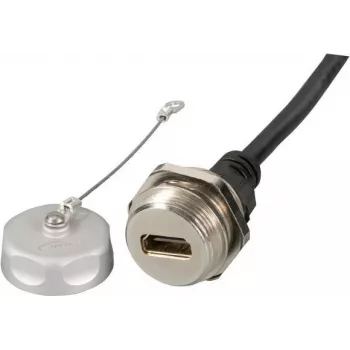 Conector HDMI de panou EFB-Elektronik IP67, M25, mamă la tată, 1,0 m