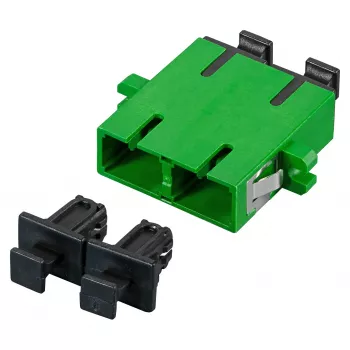 EFB Elektronik SC/APC Duplex Single-mode Coupler with Shutter, Green