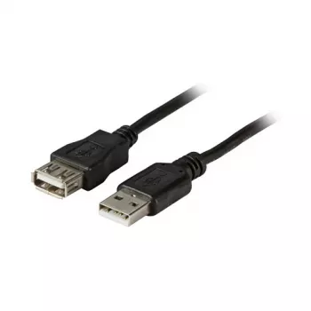 Cablu prelungitor USB 2.0 EFB Elektronik A-A tată la mamă, 1,8 m, negru, Classic