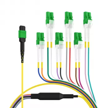 Cablu breakout fibră optică EFB Elektronik MTPF12LCAPC-1 - 1 m - OS2 - MTP - 12x LC