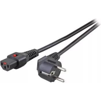 EFB Elektronik cablu de alimentare CEE7/7 unghi 90° - C13 180° IEC Lock negru 5,0 m