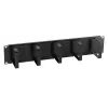 EFB Elektronik 699998NTS 19 inch 2U Cable Management Panel, 5 Brackets, Steel, Black (RAL 9005)