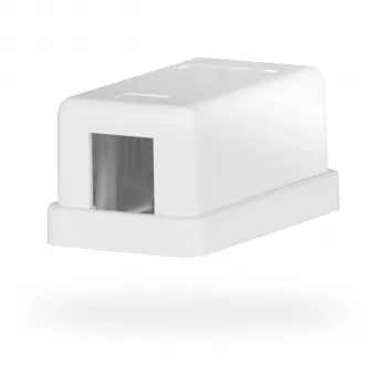 EFB Electronics cutie de conexiune Keystone, 1 port, montaj aparent, alb pur, carcasă goală
