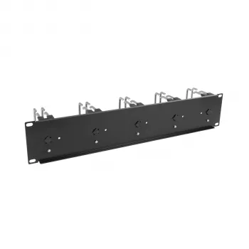 EFB Panou de management al cablurilor 19 inch 2U cu 5 x suporturi metalice duble 75 mm RAL9005 (699983TS.1)