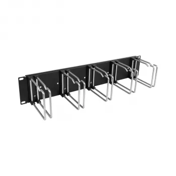 EFB Panou de management al cablurilor 19 inch 2U, 5 x suporturi metalice duble 110 mm, panou frontal RAL9005 (699983TS.2)