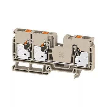 Bornă universală Weidmüller A3C 10, conexiune cu șurub, 10 mm², bej închis