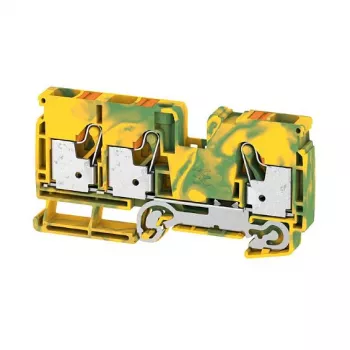 Bornă de protecție împământare Weidmüller seria A Universal A3C 10 PE, conexiune cu șurub, 10 mm², verde/galben
