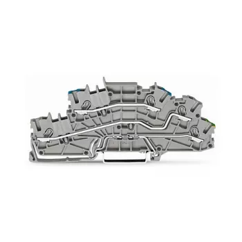 Bornă de instalație multinivel WAGO 2003-6646, N/L/PE, 2,5 mm², Push-in CAGE CLAMP, gri