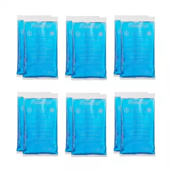 Comprese reci dreptunghiulare Relaxdays albastre 15 x 8 cm, 12 bucăți