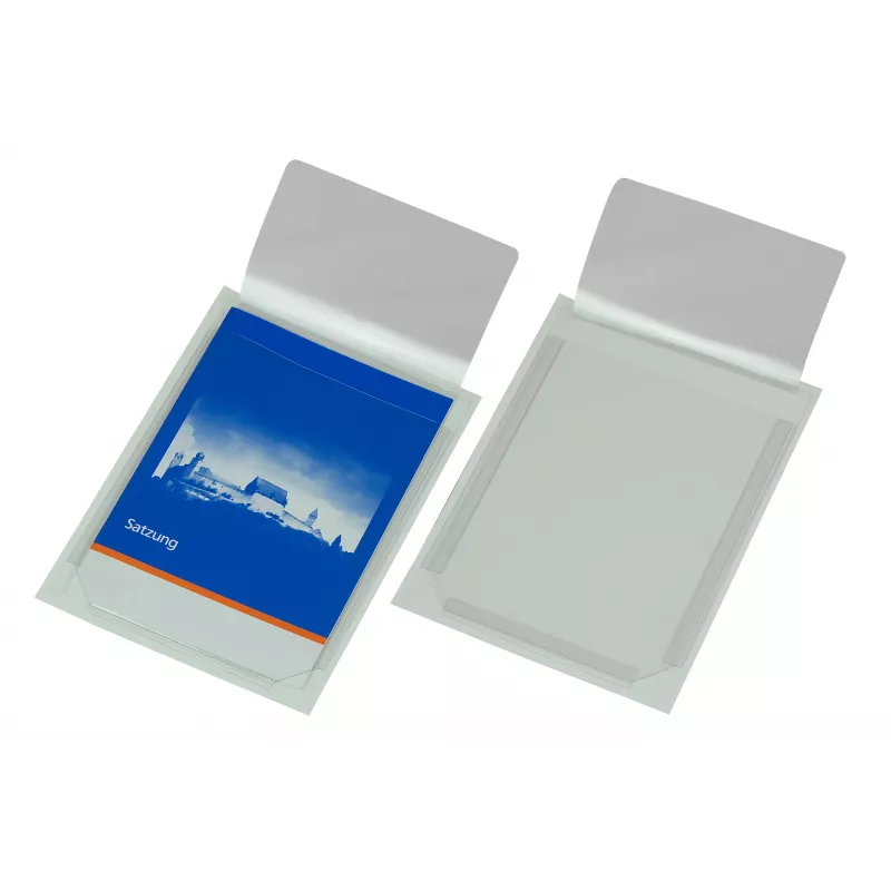 Huse autoadezive pentru documente Eichner, 10 bucăți, transparente, A4