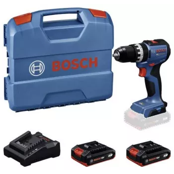 Set mașină de găurit cu percuție fără fir BOSCH Professional GSB 18V-52 cu 2 acumulatori 2,0 Ah, L-Case