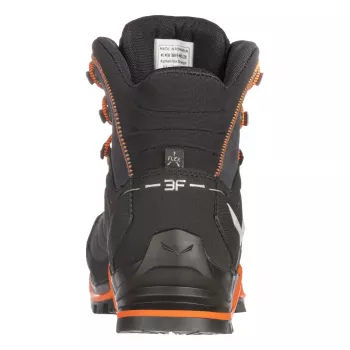 SALEWA Men's MTN Trainer Mid GTX Hiking Boots - Asphalt/Fluo Orange - UK 8.5 (EU 42.5)