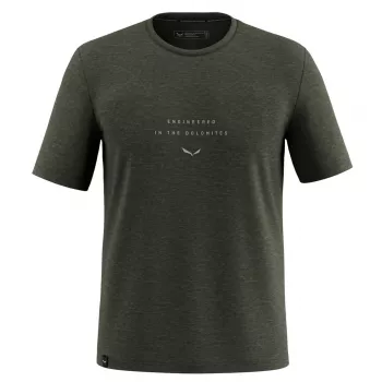 Tricou Salewa Eagle Eitd AM, Dark Olive, mărimea XL