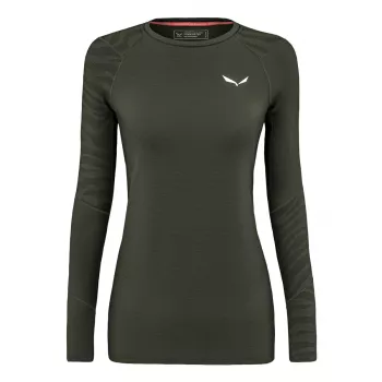 Tricou termic damă Salewa Cristallo - Dark Olive