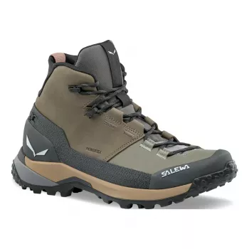 Bocanci de drumeție SALEWA Puez Leather Mid PTX pentru femei - Bungee Cord / Onyx