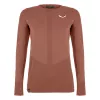 Tricou termic de bază damă Salewa Zebru Medium Warm AMR L/S - Etruscan Red, XS