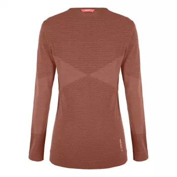 Tricou termic de bază damă Salewa Zebru Medium Warm AMR L/S - Etruscan Red, mărimea S