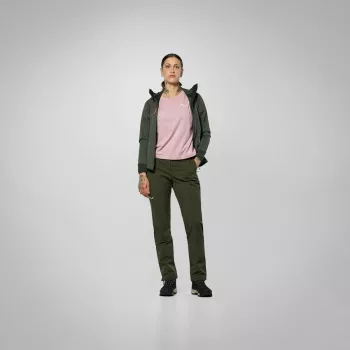 Pantaloni softshell Salewa Puez Dolomia 2 de damă, Dark Olive, mărimea S