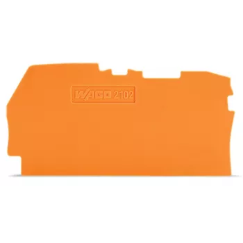 WAGO 2102-1292 End and Intermediate Plate, 0.8 mm, Orange