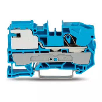 Bornă de separare neutru WAGO 10 mm², 1 conductor, albastru