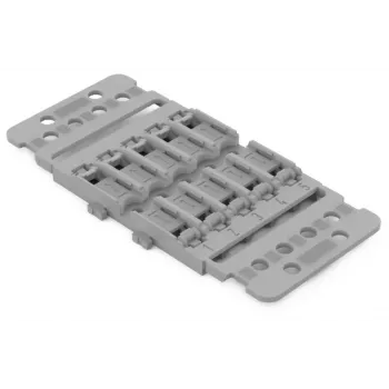 WAGO 221-2505 Mounting Carrier with Strain Relief, 5-Position, Gray