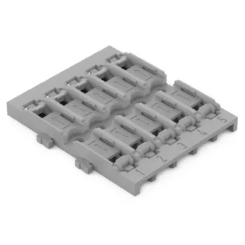 WAGO 221-2525 Mounting Adapter for 221 Series Splicing Connectors, 5-Pack, Grey