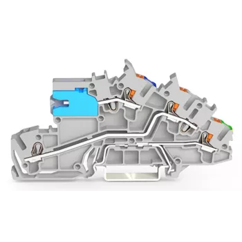 WAGO 2203-7541 Multi-level Installation Terminal Block with Actuation Opening, 3-Potential, PUSH WIRE, Gray