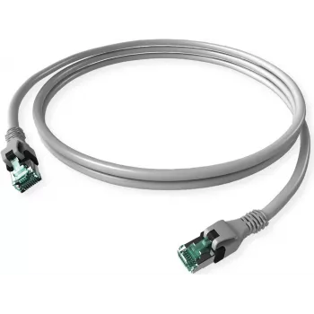 Cablu patch push-pull ZVK GMBH DualBoot Cat.6A S/FTP, gri, 7,5 m