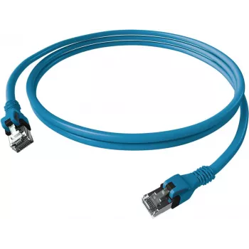 Cablu patch EasyLan saCon DualBoot Cat.6A S/FTP albastru 7,5m