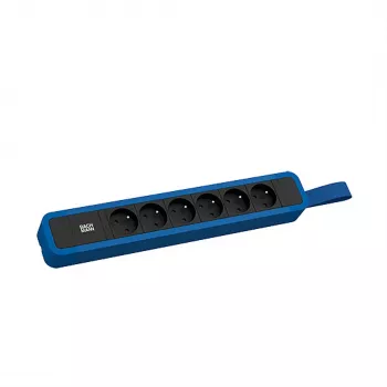 Bachmann PRIMO 2 prelungitor 6xUTE cu inel de suspendare 2,0m CEE7/7 RAL5010