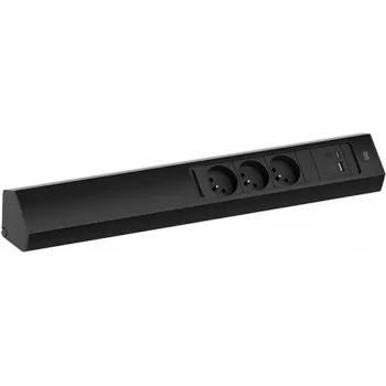 Bachmann CASIA 2 3x priză Schuko cu 1x USB-A și 1x USB-C încărcare 22W negru
