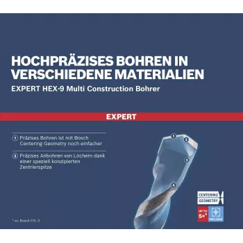 Set 8 burghie multi-material BOSCH EXPERT HEX-9 Multi Construction (2608901455)