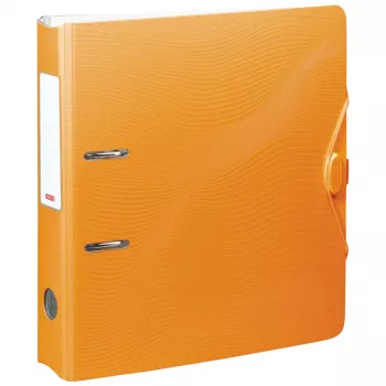 BRUNNEN WAVE Lever Arch File Orange Plastic 7.0 cm DIN A4