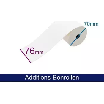 Rolă hârtie autocopiativă ARTDEV 2 straturi 76mm x 25m alb/galben pentru imprimante cu ace