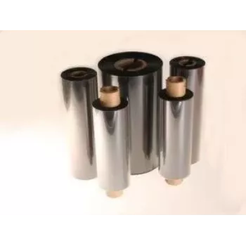 Ribon pentru transfer termic ARTDEV ceară/rășină 300m x 110mm miez 1 țol negru
