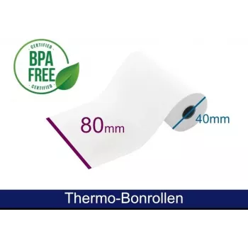 Rolă de hârtie termică ARTDEV 80x40x12 mm alb rolă de bonuri termică directă