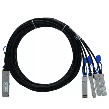 Cablu breakout Direct Attach din cupru QSFP28 la 4x SFP28 BlueOptics 100G-Q28-S28-C-0501-RU, 5 m, negru