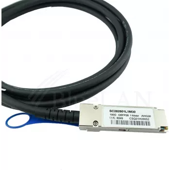 Cablu Direct Attach Copper pasiv BlueOptics 100G QSFP28 la QSFP28 3 m
