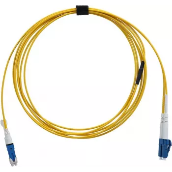 Cablu patch duplex din fibră optică BlueOptics CS-UPC la LC-UPC monomod OS2 2 metri