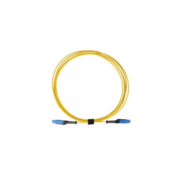 Cablu patch duplex din fibră optică BlueOptics, MDC-UPC la MDC-UPC, monomod 9/125µm, G.657, 3 m, albastru